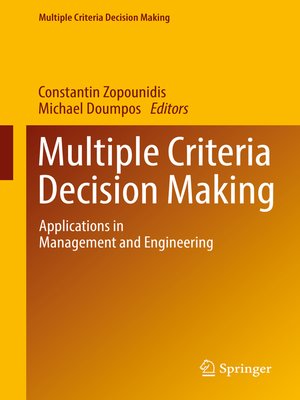 cover image of Multiple Criteria Decision Making
